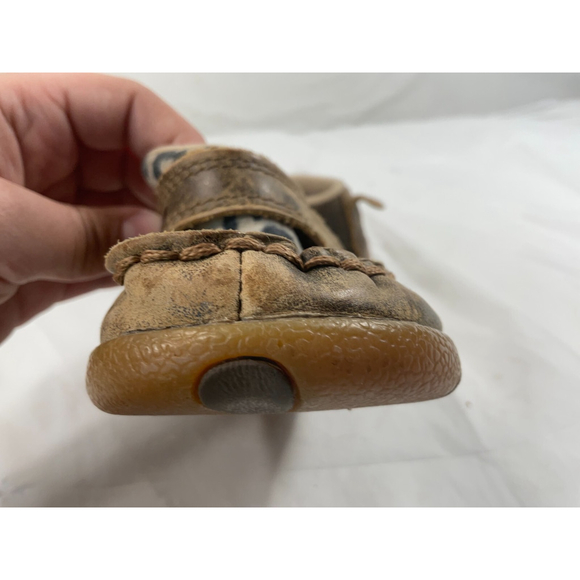 Twisted X Leopard Infant Baby Shoes Size 8 M Moc Leather Upper - Picture 13 of 16